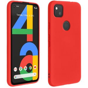 Avizar Google Pixel 4A Silicone Semi-rigid Case - Red Avizar Google Pixel 4A Silicone Semi-rigid Case - Red