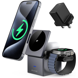 Does Not Apply 3 In 1 Wireless Charging Station,15w Fast Magsafe Charging Stand, Foldable Magne Does Not Apply 3 In 1 Wireless Charging Station,15w Fast Magsafe Charging Stand, Foldable Magne