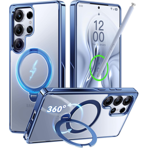 Does Not Apply Luxury Titanium Blue For Samsung S25 Ultra Case For Magsafe (360° Spin Stand) [T Does Not Apply Luxury Titanium Blue For Samsung S25 Ultra Case For Magsafe (360° Spin Stand) [T