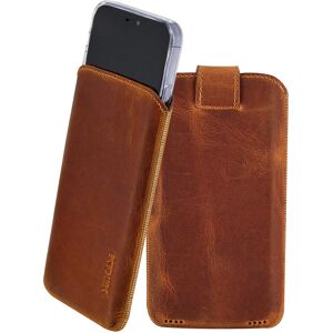 Suncase® Genuine Leather Case Bag Antique Cognac + Silicone Case For Iphone 16 Suncase® Genuine Leather Case Bag Antique Cognac + Silicone Case For Iphone 16