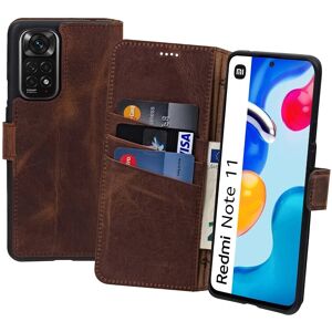 Suncase Case For Xiaomi Redmi Note 11 Book Case Leather Protection Cover Antique Coffee Suncase Case For Xiaomi Redmi Note 11 Book Case Leather Protection Cover Antique Coffee