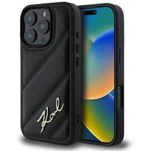 Cg Mobile Case Iphone 16 Pro Karl Lagerfeld Faux Leather Quilted Black Logo Gold Cg Mobile Case Iphone 16 Pro Karl Lagerfeld Faux Leather Quilted Black Logo Gold