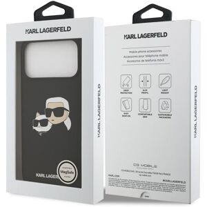 Karl Lagerfeld Liquid Silicone Double Head Case For Iphone 17 Pro Max Black Karl Lagerfeld Liquid Silicone Double Head Case For Iphone 17 Pro Max Black