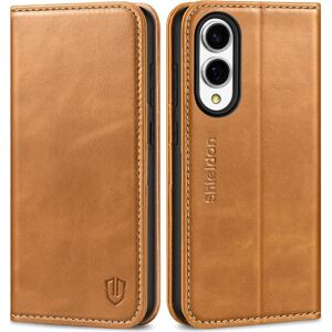 Shieldon Case For Galaxy S25 Edge 5g 6.7", Genuine Leather Wallet Case [Card Ho Shieldon Case For Galaxy S25 Edge 5g 6.7", Genuine Leather Wallet Case [Card Ho