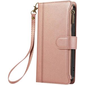 Avizar Wallet Case For Galaxy S24 Fe With Zip And Detachable Strap, Pink Avizar Wallet Case For Galaxy S24 Fe With Zip And Detachable Strap, Pink