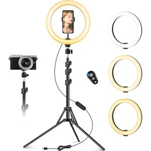 lipety 10 Inch Ring Light With Tripod Stand & Phone Holder, Selfie Ringlight With Remo lipety 10 Inch Ring Light With Tripod Stand & Phone Holder, Selfie Ringlight With Remo