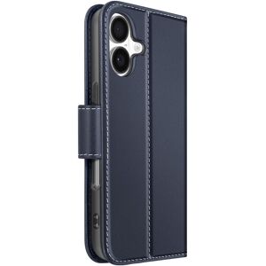 Avizar Leather Wallet Case For Iphone 17 With Stand Function, Dark Blue Avizar Leather Wallet Case For Iphone 17 With Stand Function, Dark Blue