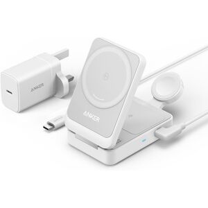 Anker Maggo 3-In-1 Wireless Charging Station, Magsafe Charger Compatible, Qi2 Ce Anker Maggo 3-In-1 Wireless Charging Station, Magsafe Charger Compatible, Qi2 Ce