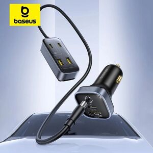 Baseus Car Charger - 110W, Type-C & USB, 1.5m Extension - Car Charger Baseus Car Charger - 110W, Type-C & USB, 1.5m Extension - Car Charger