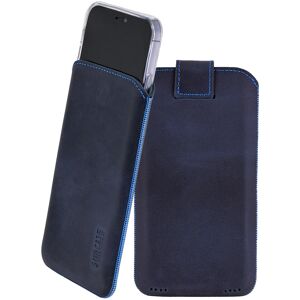 Suncase® Genuine Leather Case Pouch Pebble Blue + Silicone Case For Iphone 14 Suncase® Genuine Leather Case Pouch Pebble Blue + Silicone Case For Iphone 14