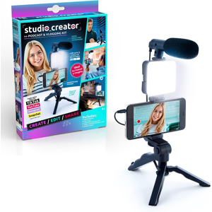 Does Not Apply Studio Creator Podcast And Vlogging Kit, Phone Holder, Led Light, Microphone + T Does Not Apply Studio Creator Podcast And Vlogging Kit, Phone Holder, Led Light, Microphone + T