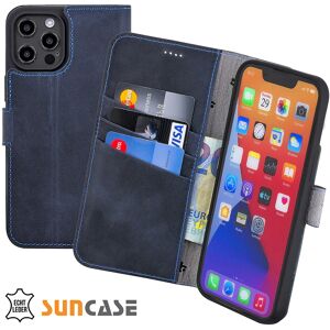 Suncase® Case For Iphone 15 (6.1") Book Case Genuine Leather Protection Cover Pebble Blue Suncase® Case For Iphone 15 (6.1") Book Case Genuine Leather Protection Cover Pebble Blue