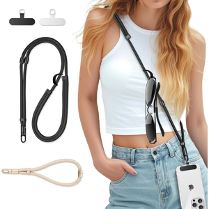 Does Not Apply 3-In-1 Cell Phone Lanyard 1 Pack + Wrist Strap 1 Pack - Adjustable Neck Lanyard, Does Not Apply 3-In-1 Cell Phone Lanyard 1 Pack + Wrist Strap 1 Pack - Adjustable Neck Lanyard,