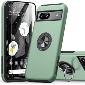 Does Not Apply For Google Pixel 8a Case With 2-Pack Screen Protector, 360° Rotating Metal Ring Does Not Apply For Google Pixel 8a Case With 2-Pack Screen Protector, 360° Rotating Metal Ring