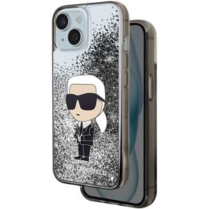 Karl Lagerfeld iPhone 15 Plus Silver Floating Glitter Case Karl Lagerfeld iPhone 15 Plus Silver Floating Glitter Case