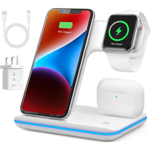 Does Not Apply 3 In 1 Wireless Charging Station, Wireless Charger Docking Station For Iphone 16 Does Not Apply 3 In 1 Wireless Charging Station, Wireless Charger Docking Station For Iphone 16