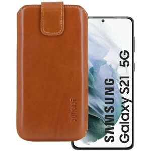 Suncase® Case For Samsung Galaxy S21 5g Protection Bag Leather Cognac + Silicone Case Suncase® Case For Samsung Galaxy S21 5g Protection Bag Leather Cognac + Silicone Case