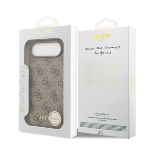 Guess 4g Charms Case For Iphone 17 Air 6.5\" Tone On Tone Brown - Guhmp17mgf4gcw Guess 4g Charms Case For Iphone 17 Air 6.5\" Tone On Tone Brown - Guhmp17mgf4gcw