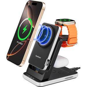 Swanscout Magnetic Wireless Charging Station, 3 In 1 Wireless Charger For Iphon Swanscout Magnetic Wireless Charging Station, 3 In 1 Wireless Charger For Iphon