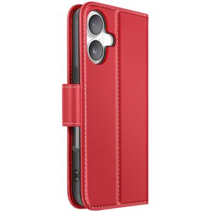 Avizar Leather Wallet Case For Iphone 16 Plus With Stand Function, Red Avizar Leather Wallet Case For Iphone 16 Plus With Stand Function, Red