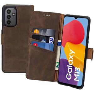 Suncase® Case For Samsung Galaxy M13 Book Case Leather Protection Cover In Antique Brown Suncase® Case For Samsung Galaxy M13 Book Case Leather Protection Cover In Antique Brown