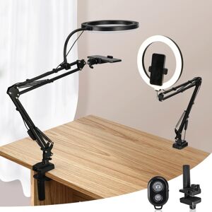 Weiibdie 10\" Ring Light With Tripod Stand & Phone Holder,Adjustable Overhead Ca Weiibdie 10\" Ring Light With Tripod Stand & Phone Holder,Adjustable Overhead Ca