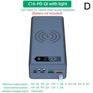 Unbranded Diy 16x18650 Power Bank Case Battery Charger Storage Box Shell For Phone I6p6 Uk Unbranded Diy 16x18650 Power Bank Case Battery Charger Storage Box Shell For Phone I6p6 Uk