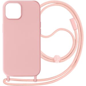 Avizar iPhone 15 Plus Pink Semi-rigid Lanyard Case - Phone Case Avizar iPhone 15 Plus Pink Semi-rigid Lanyard Case - Phone Case