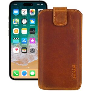Suncase® Case For Iphone 16 Pro Genuine Leather Bag In Antique Cognac + Silicone Case Suncase® Case For Iphone 16 Pro Genuine Leather Bag In Antique Cognac + Silicone Case