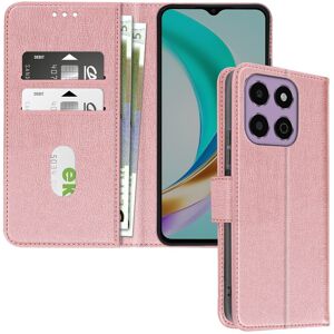 Avizar Case For Honor X6b Clapet Wallet And Video Holder, Rose Gold Avizar Case For Honor X6b Clapet Wallet And Video Holder, Rose Gold