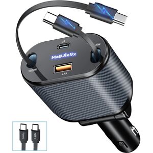 Shenzhen Heng Yehui Technology Co., Ltd Retractable Car Charger For 4 In 1 Fast Charging Max 80w Dual Type-C Cables And Shenzhen Heng Yehui Technology Co., Ltd Retractable Car Charger For 4 In 1 Fast Charging Max 80w Dual Type-C Cables And