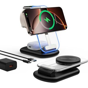 Umaniy Mag-Safe Charger 3 In 1, Foldable Adjustable Magnetic Wireless Charger, Travel Umaniy Mag-Safe Charger 3 In 1, Foldable Adjustable Magnetic Wireless Charger, Travel