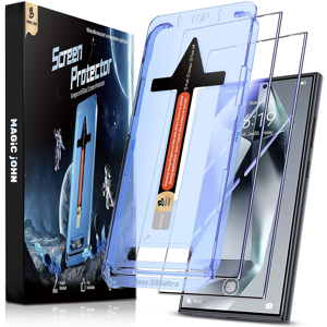 Magic John 2 Pack For Samsung Galaxy S24 Ultra Tempered Glass Screen Protector, Magic John 2 Pack For Samsung Galaxy S24 Ultra Tempered Glass Screen Protector,