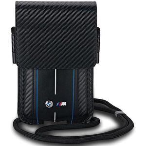 Bmw M Series Carbon & Blue Stripes Universal Phone Pouch Black - Bmpsp15xmscakl Bmw M Series Carbon & Blue Stripes Universal Phone Pouch Black - Bmpsp15xmscakl