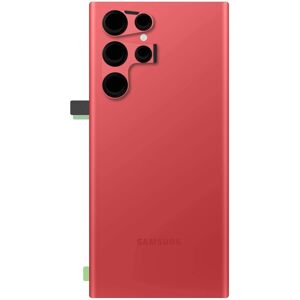 SAMSUNG Galaxy S22 Ultra Back Cover Battery Door Original Red With Lens SAMSUNG Galaxy S22 Ultra Back Cover Battery Door Original Red With Lens