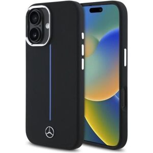 Mercedes-Benz Model iPhone 16 Silicone Blue Stripe Case - Smartphone Case Mercedes-Benz Model iPhone 16 Silicone Blue Stripe Case - Smartphone Case