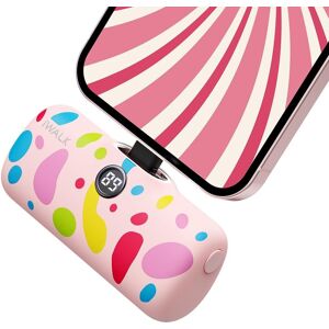 Iwalk Pattern Small Portable Charger 4800mah, Colorful Mini Power Bank Pd Fast Iwalk Pattern Small Portable Charger 4800mah, Colorful Mini Power Bank Pd Fast