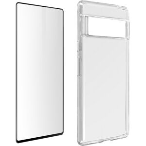 Avizar Google Pixel 6 Pro Case - Silicone & Tempered Glass - Black Avizar Google Pixel 6 Pro Case - Silicone & Tempered Glass - Black