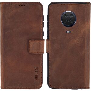 Suncase® Suncase Flip Case Book Bag Genuine Leather In Vintage Coffee For Nokia G20 Suncase® Suncase Flip Case Book Bag Genuine Leather In Vintage Coffee For Nokia G20