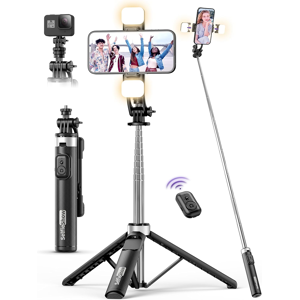 Does Not Apply 53'' Selfie Stick Tripod With Light, Extendable Selfie Stick With Remote, Portab Does Not Apply 53'' Selfie Stick Tripod With Light, Extendable Selfie Stick With Remote, Portab