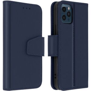 Avizar iPhone 12 Pro Max Leather Case with Cardholder & Video Stand - Navy Nuit Avizar iPhone 12 Pro Max Leather Case with Cardholder & Video Stand - Navy Nuit