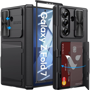 Does Not Apply For Samsung Galaxy Z Fold 7 Case With Card Holder, Front Screen Protector, Hinge Does Not Apply For Samsung Galaxy Z Fold 7 Case With Card Holder, Front Screen Protector, Hinge