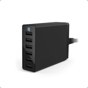 Anker Powerport 60 W 6-Port Family-Sized Desktop Usb Charger With Poweriq Techn Anker Powerport 60 W 6-Port Family-Sized Desktop Usb Charger With Poweriq Techn