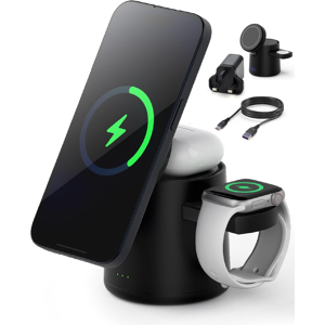Does Not Apply 3 In 1 Wireless Charging Station For Apple, 15w Fast Phone Wireless Magnetic Cha Does Not Apply 3 In 1 Wireless Charging Station For Apple, 15w Fast Phone Wireless Magnetic Cha