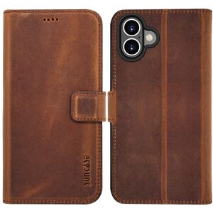 Suncase® Suncase Bag Case Real Leather Flip Case Book Cover Antique Coffee For Iphone 16 Suncase® Suncase Bag Case Real Leather Flip Case Book Cover Antique Coffee For Iphone 16
