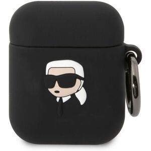 Karl Lagerfeld Black Silicone AirPods Case - Earphone Cover Karl Lagerfeld Black Silicone AirPods Case - Earphone Cover