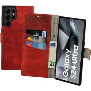 Suncase Case For Samsung Galaxy S24 Ultra 5g Book Case Protection Cover In Antique Red Suncase Case For Samsung Galaxy S24 Ultra 5g Book Case Protection Cover In Antique Red