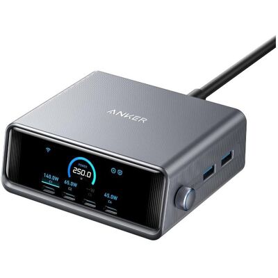 Anker Prime 250W GaN Charger - Fast Charging Station Anker Prime 250W GaN Charger - Fast Charging Station