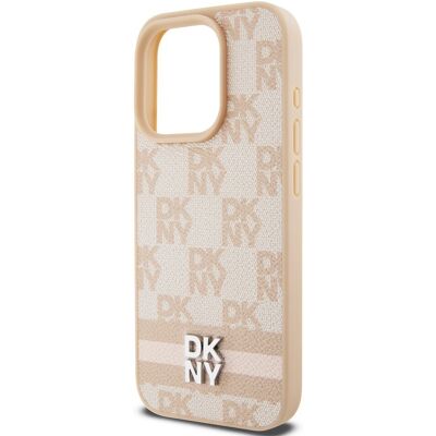 DKNY iPhone 13 Pro Max Pink Checkered Stripe Case - Phone Cover DKNY iPhone 13 Pro Max Pink Checkered Stripe Case - Phone Cover