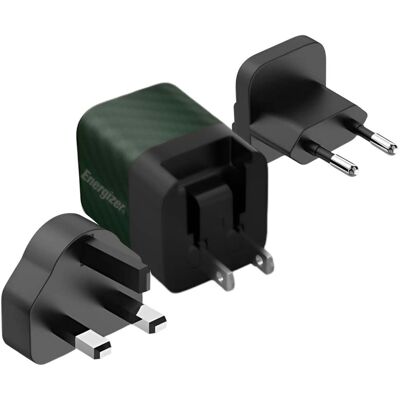 Energizer Ultimate Multiplug GaN 20W PD Charger - Green Energizer Ultimate Multiplug GaN 20W PD Charger - Green